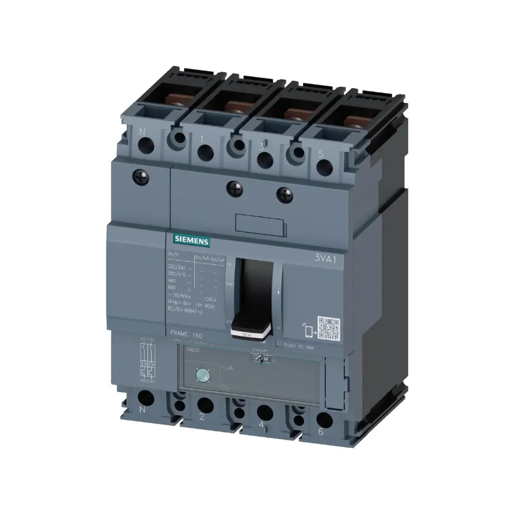 3VA1110-5GE42-0AA0,100A 4P 55KA ADJ MCCB-SIEMENS