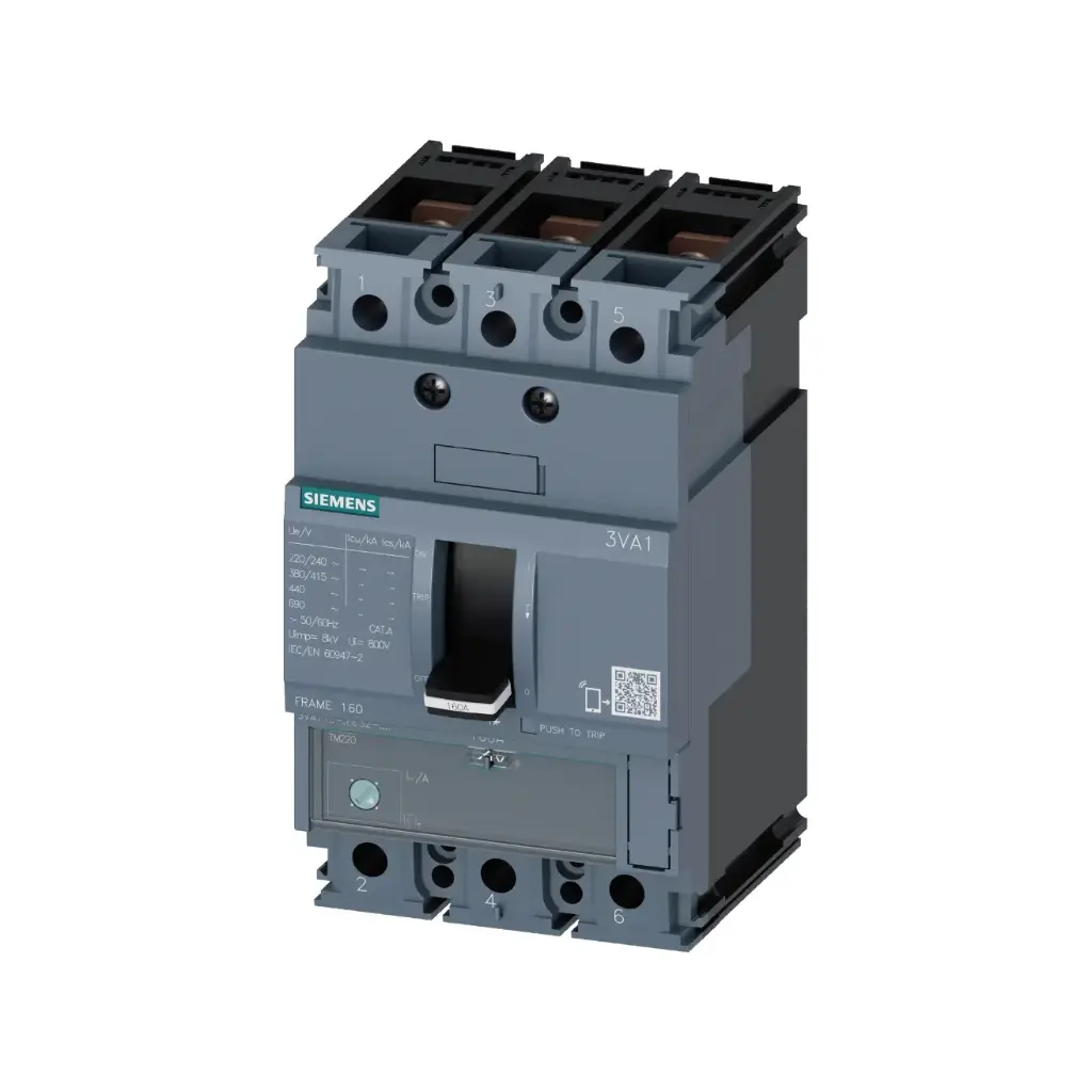 3VA1180-3EE32-0AA0,80A 3POLE 25KA ADJ MCCB-SIEMENS