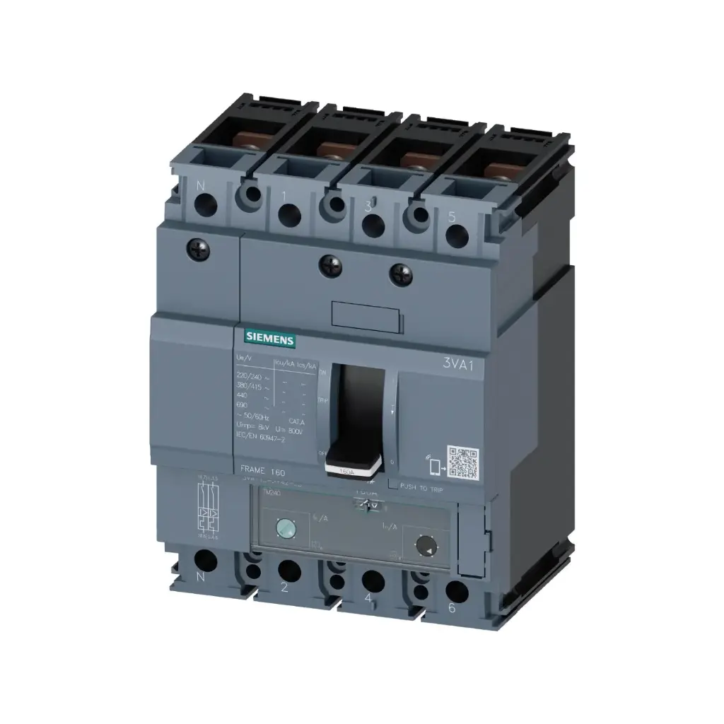 3VA1196-4GF42-0AA0,16A 4P 36KA ADJ MCCB-SIEMENS
