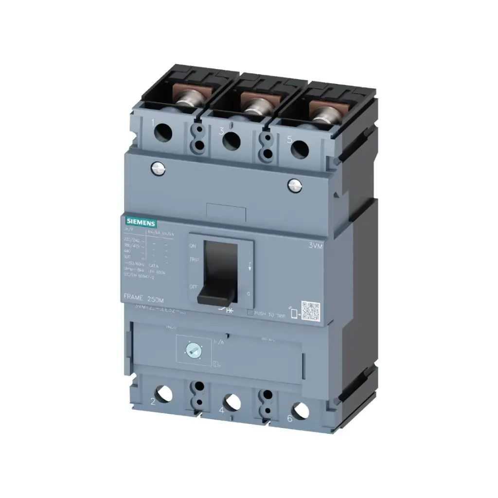 3VM1225-4EE32-0AA0,250A 3P 36KA ADJ MCCB-SIEMENS