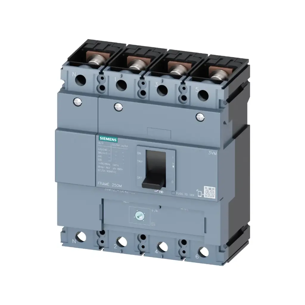 [SIEMENS] 3VM1225-5GE42-0AA0,250A 4P 55KA ADJ MCCB-SIEMENS