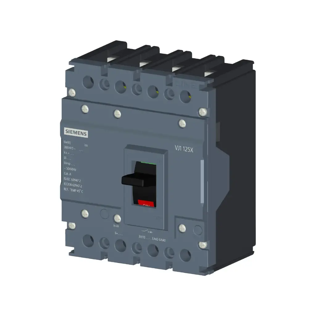 3VJ1012-3EA42-0AA0,125A 4P 25KA FIXED MCCB-SIEMENS
