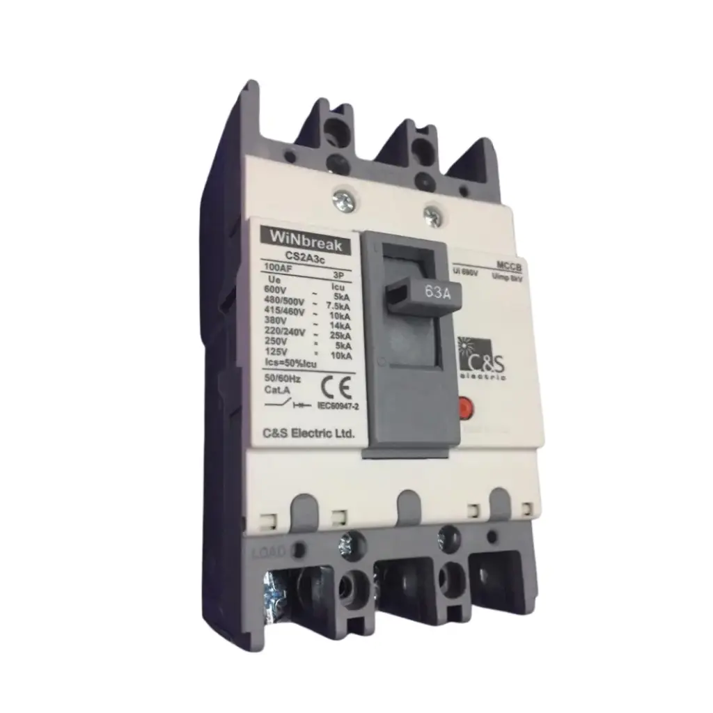 CS2A3C-63A,63A 3P 10KA MCCB-C&S