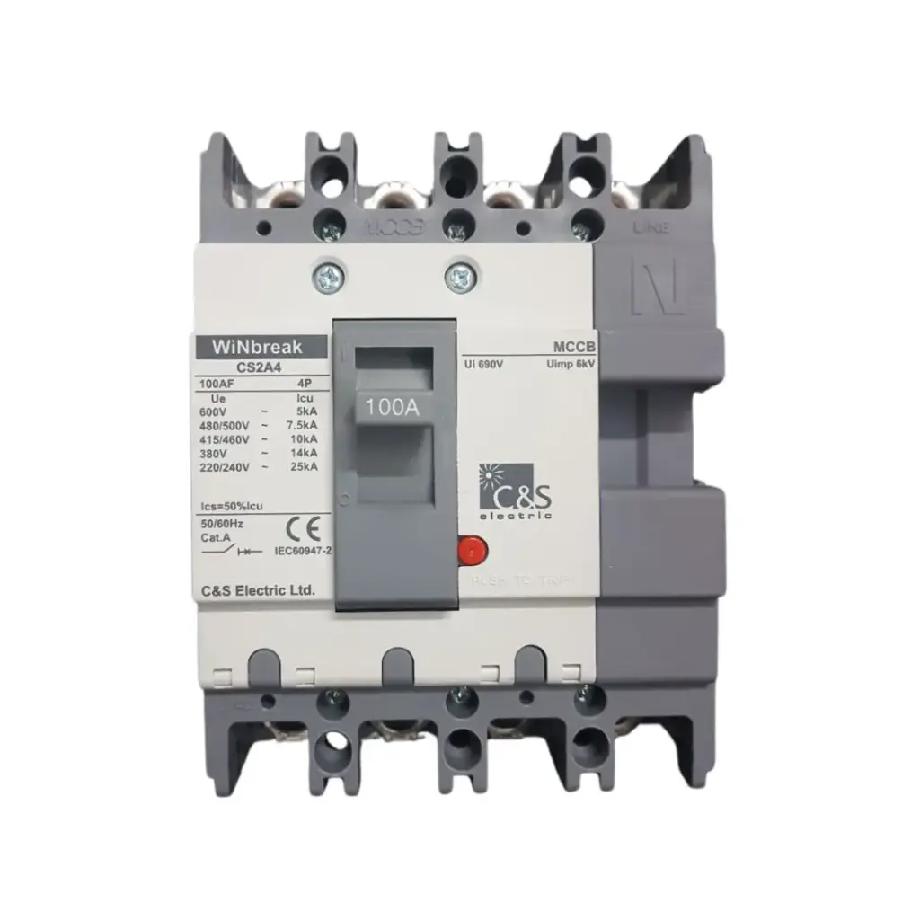CS2A4-100,100A 4P 10KA MCCB-C&S