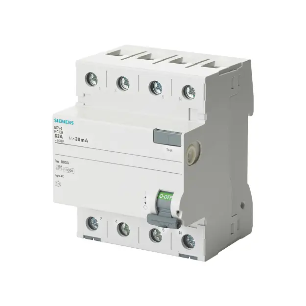5SV4444-0RC,40A 4P 100MA TYPE AC RCCB-SIEMENS