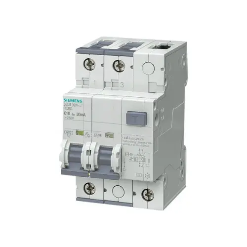5SU1324-1RC40,40A 2P 30MA C CURVE TYPE AC RCBO-SIEMENS