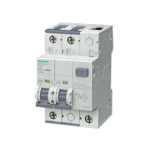 5SU1324-7RC40,40A 2P 30MA C CURVE TYPE A RCBO-SIEMENS