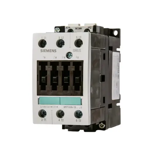 3RT1036-1BB40,50A 1NO+1NC 24V DC 3P S2 CONTACTOR-SIEMENS-(3RT2036-1BB40)