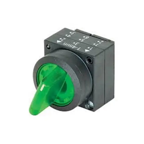 3SB5001-2AE01,2 POSITION MAINTAINED ILLUMINATED SELECTOR SWITCH GREEN COLOR-SIEMENS