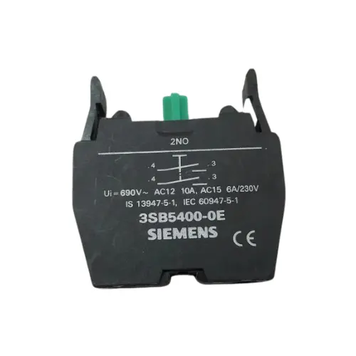3SB5400-0E,2NO CONTACT BLOCK FOR PUSH BUTTON,SELECTOR & KEY SWITCH-SIEMENS