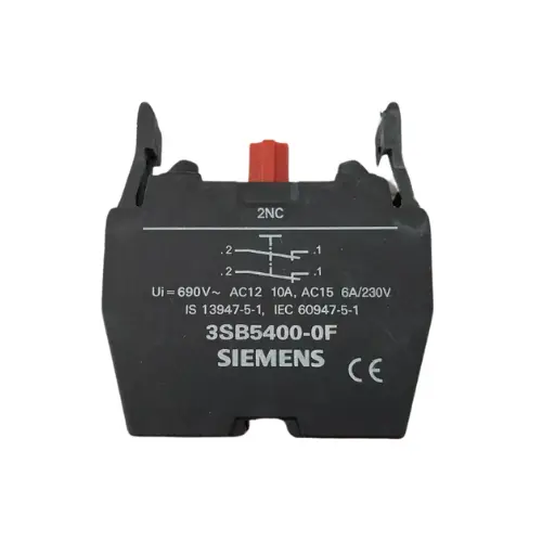 3SB5400-0F,2NC CONTACT BLOCK FOR PUSH BUTTON,SELECTOR & KEY SWITCH-SIEMENS