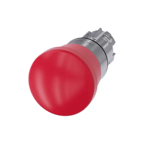 [SIEMENS] 3SU1050-1HA20-0AA0,22MM EMERGENCY STOP MUSHROOM PUSH BUTTON ROUND TYPE RED COLOR-SIEMENS