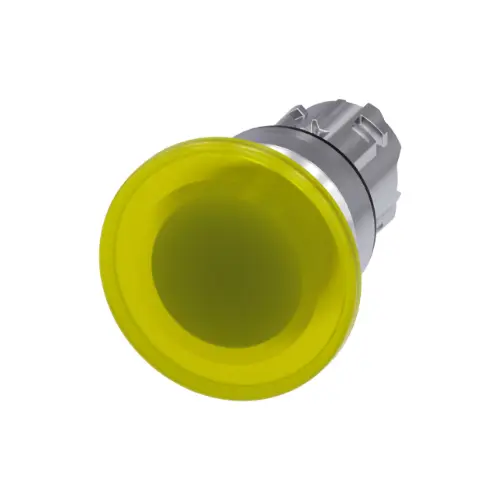 3SU1051-1BD30-0AA0,ILLUMINATED MUSHROOM PB METAL YELLOW MOMENTARY 40MM-SIEMENS