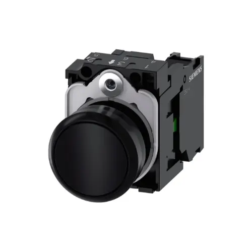 [SIEMENS] 3SU1100-0AB10-1BA0,PUSH BUTTON FLAT MOMENTARY CONTACT TYPE WITH 1NO BLACK COLOR-SIEMENS
