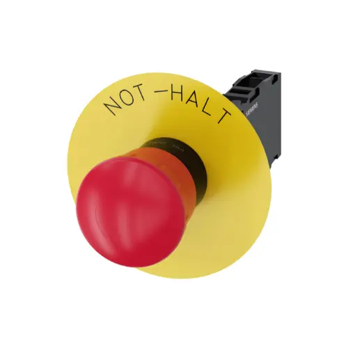 [SIEMENS] 3SU1100-1HB20-1FH0,EMERGENCY STOP MUSHROOM TYPE 22MM ROUND PLASTIC RED COLOUR-SIEMENS