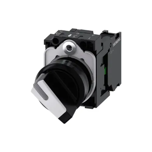 [SIEMENS] 3SU1100-2BF60-1BA0,ILLUMINATED SELECTOR SWITCH 22MM FLAT MOMENTARY TYPE WHITE COLOR-SIEMENS