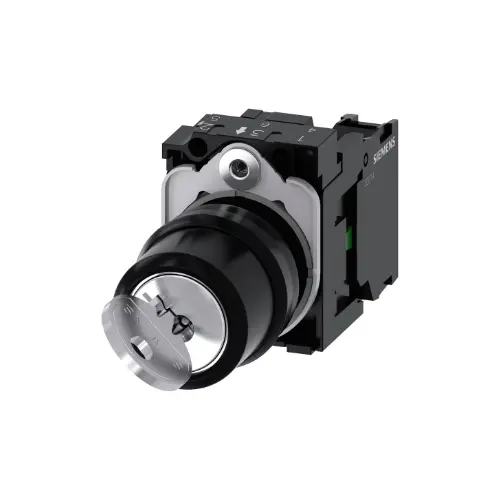 3SU1100-4BF11-1BA0,RONIS KEY OPERATED SWITCH WITH 2 KEY, 2 SWITCH POSITION-SIEMENS