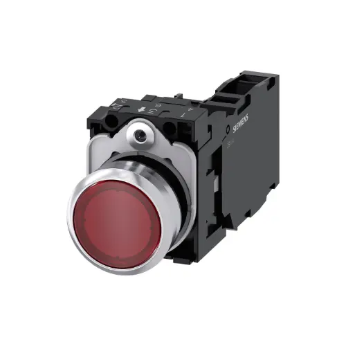 3SU1156-0AB20-1FA0,ILL. PB RED COLOR WITH INTEGRATED LED 230V AC-SIEMENS