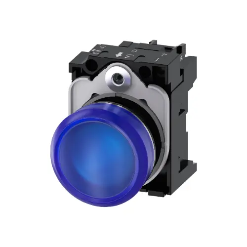 3SU1156-6AA50-1AA0,22MM INDICATOR LIGHT ROUND TYPE BLUE COLOUR-SIEMENS