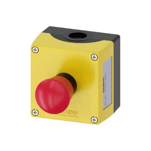 3SU1851-0NB00-2AA2,22MM EMERGENCY STOP MUSHROOM PUSHBUTTON RED-SIEMENS