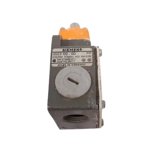 3SE3100-0D,1NO+1NC SLOW ACTION ROLLER PLUNGER 56MM METAL LIMIT SWITCH-SIEMENS