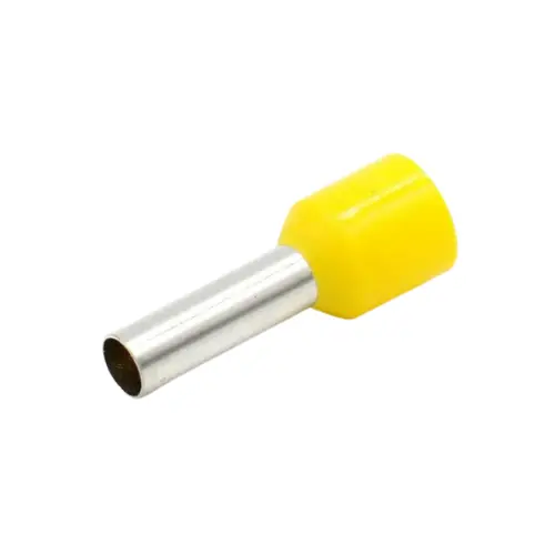 JG-E6010-YE, 6SQMM NYLON TUBULER LUGS YELLOW INSULATED TERMINALS-JIGO