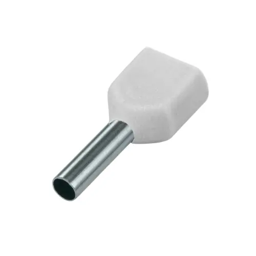 JG-TE0508, 0.5SQMM NYLON TWIN TUBULER LUGS INSULATED TERMINALS-JIGO