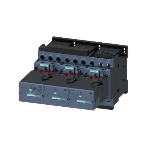 3RA2425-8XF32-1AG2,32/40AMPS 15/18KW AC3 3POLE SIZE0 110V AC 3NO + 3NC CONTACTOR ASSEMBLY FOR STAR DELTA-SIEMENS
