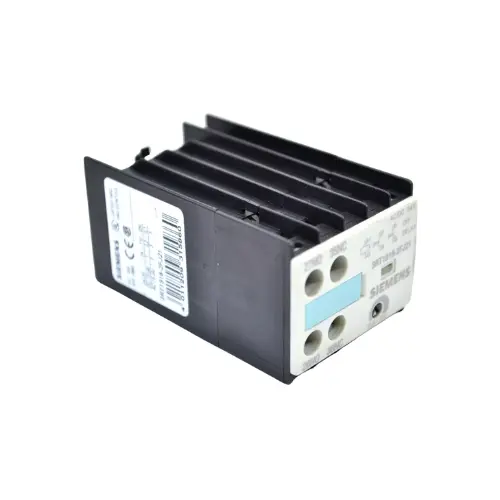 3RT1916-2FJ21, 0.5...10 s 24 V AC/DC OFF DELAY SOLID STATE TIME DELAYED AUX SWITCH BLOCK-SIEMENS