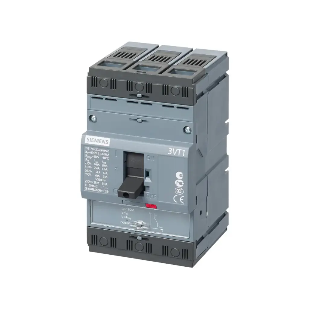 3VT1708-2DA36-0AA0,80A 3POLE 25KA FIXED MCCB-SIEMENS