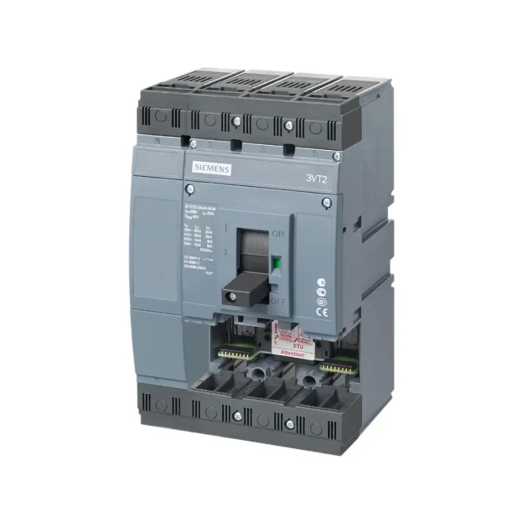 3VT2725-3AA46-0AA0,250A 4POLE 65KA MCCB MAIN SWITCH UNIT-SIEMENS