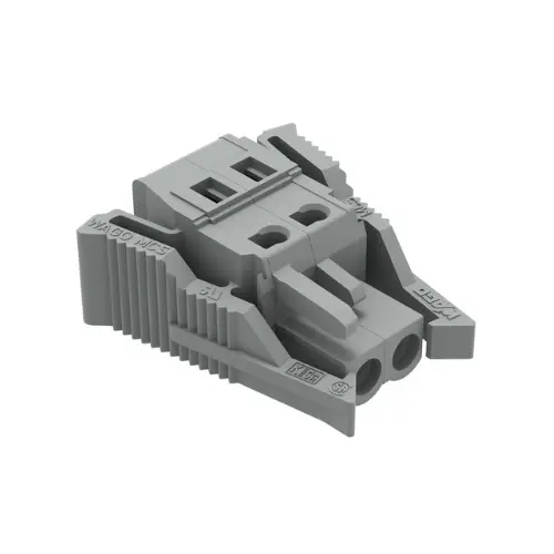 231-102/037-000,2.5SQMM 2POLE WITH LOCKING LEVER FEMALE CONNECTOR GREY COLOUR-WAGO