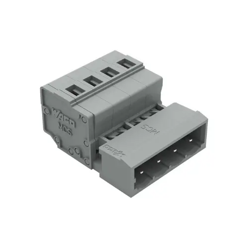 231-604,2.5SQMM 4POLE MALE CONNECTOR GREY COLOUR-WAGO