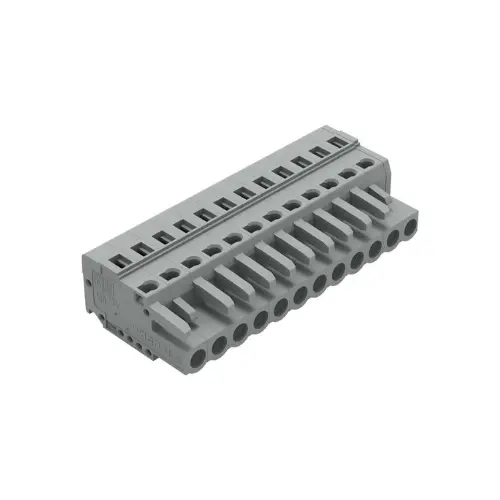 231-112/026-000,2.5SQMM 12POLE FEMALE CONNECTOR GREY COLOUR-WAGO