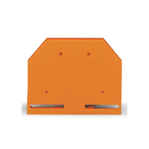 283-302,2.5SQMM SIDE ENTRY END PLATE & INTERMEDIATE PLATE ORANGE COLOUR-WAGO