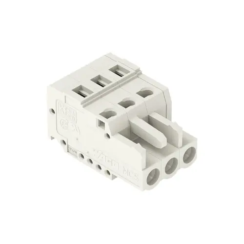 721-103/026-047,2.5SQMM 3POLE FEMALE CONNECTOR LIGHT GREY COLOUR-WAGO