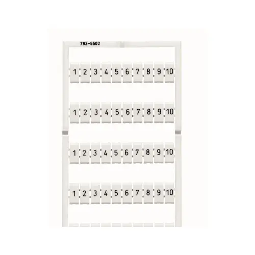 793-5502,WMB MARKING CARD WHITE COLOUR (1 TO 10) 10 STRETCHABLE-WAGO