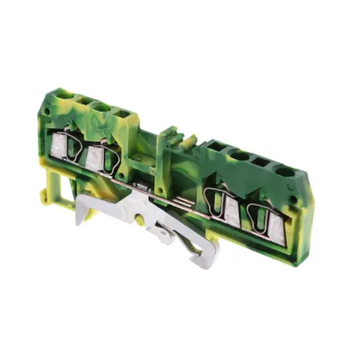 280-677,2.5SQMMM GREEN/YELLOW TERMINAL BLOCK 2 IN 2 OUT-WAGO