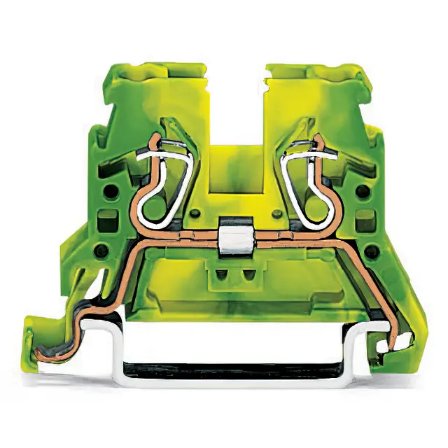 870-907,2.5SQMM TERMINAL BLOCK 2 CONDUCTOR GREEN/YELLOW COLOUR-WAGO