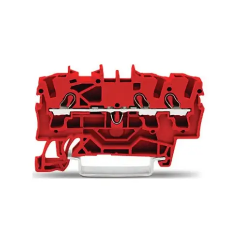 2002-1303,2.5SQMM/12-18AWG 3 POSITION TERMINAL BLOCK RED- WAGO