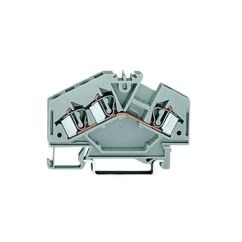 281-631,4SQMM ANGLED TERMINAL BLOCK GREY COLOUR 2 IN 1 OUT-WAGO