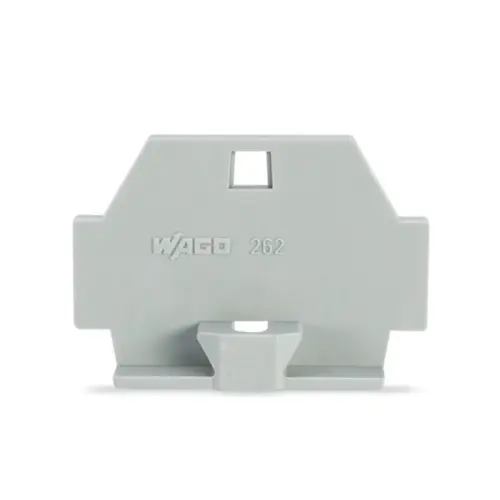 262-361,4SQMM END PLATE WITH FIXING FLANGE GREY COLOUR-WAGO