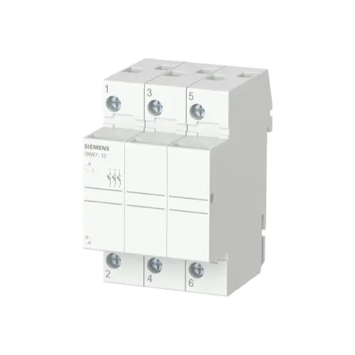3NW7033,10x38 32A 690V AC 3-POLE CYLINDRICAL FUSE HOLDER-SIEMENS