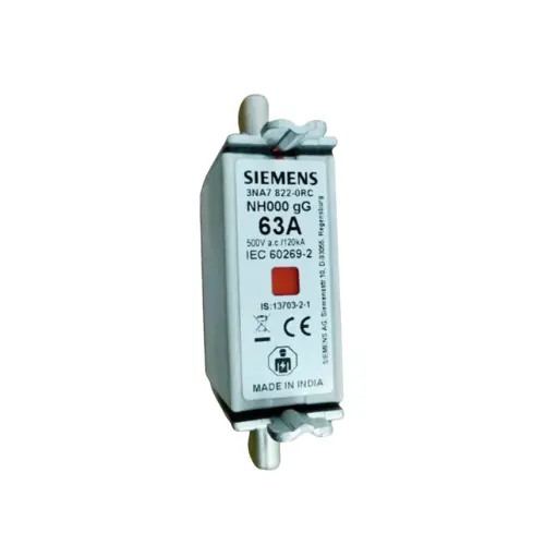 3NA7822-0RC,63A S-000 DIN TYPE 500V AC HRC FUSE LINK-SIEMENS