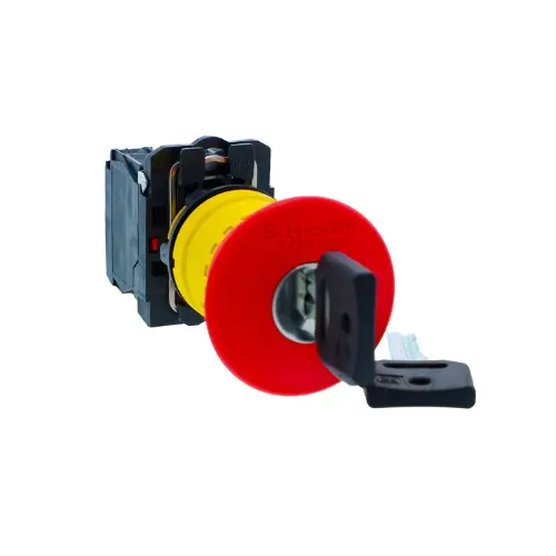 XB5AS9445N,MUSHROOM PB 40MM NO+NC RED-SCHNEIDER