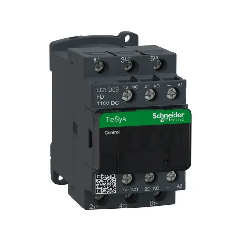 LC1D09FD,9A 3P 1NO+1NC 110V DC CONTACTOR-SCHNEIDER