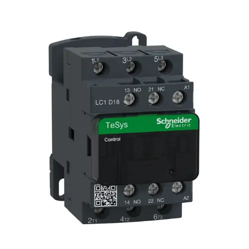 LC1D18B7,18A 1NO+1NC 3P 24V AC CONTACTOR-SCHNEIDER