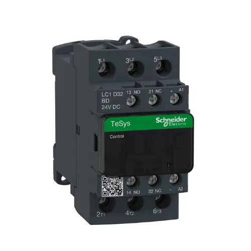 LC1D32BD,32A 1NO+1NC 3P 24V DC CONTACTOR-SCHNEIDER