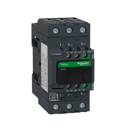 LC1D80AF7,80A 1NO+1NC 3P 110V AC CONTACTOR-SCHNEIDER
