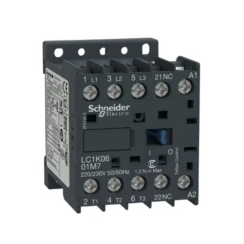 LC1K1201M7,12A 1NC 3P 220V AC CONTACTOR-SCHNEIDER